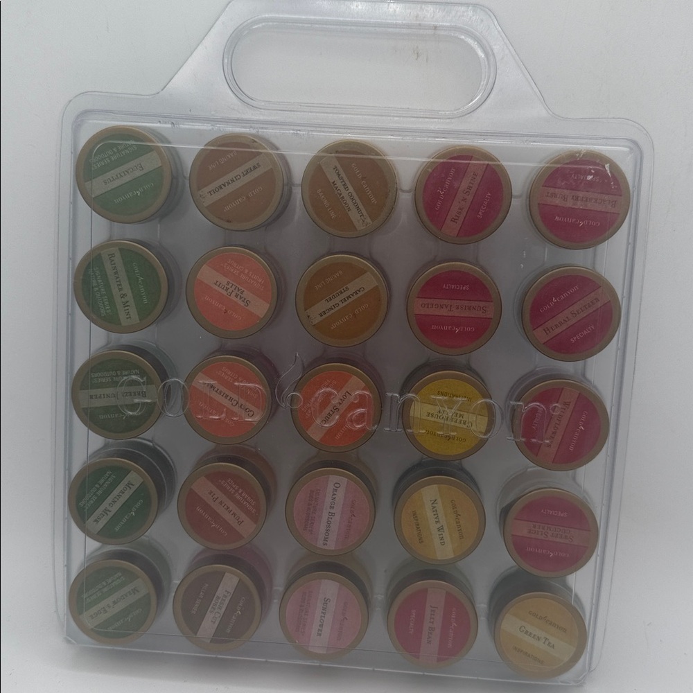 Gold Canyon 25 packs sampler kit wax melts fall scents mint pumpkin eucalyptus